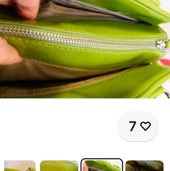 New MAXXIUM GREEN PATENT SHOULDER BAG - Picture 6 of 9